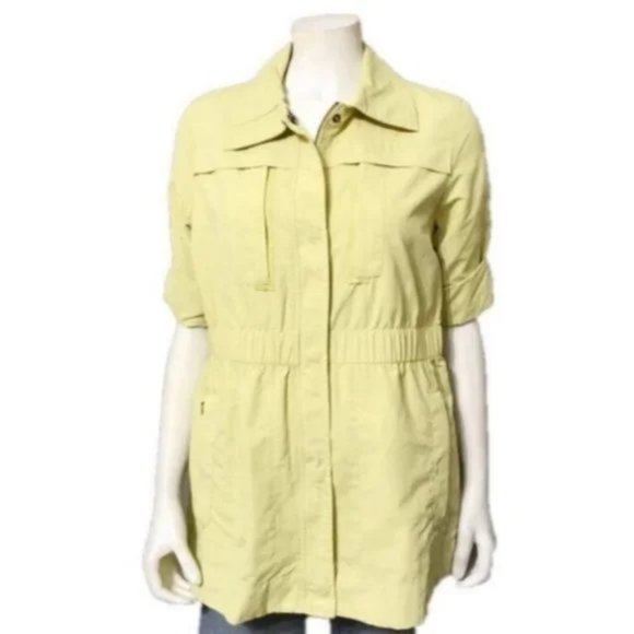 Liz Claiborne Jackets & Blazers - Axcess | Neon Yellow Utility Jacket Size-Medium